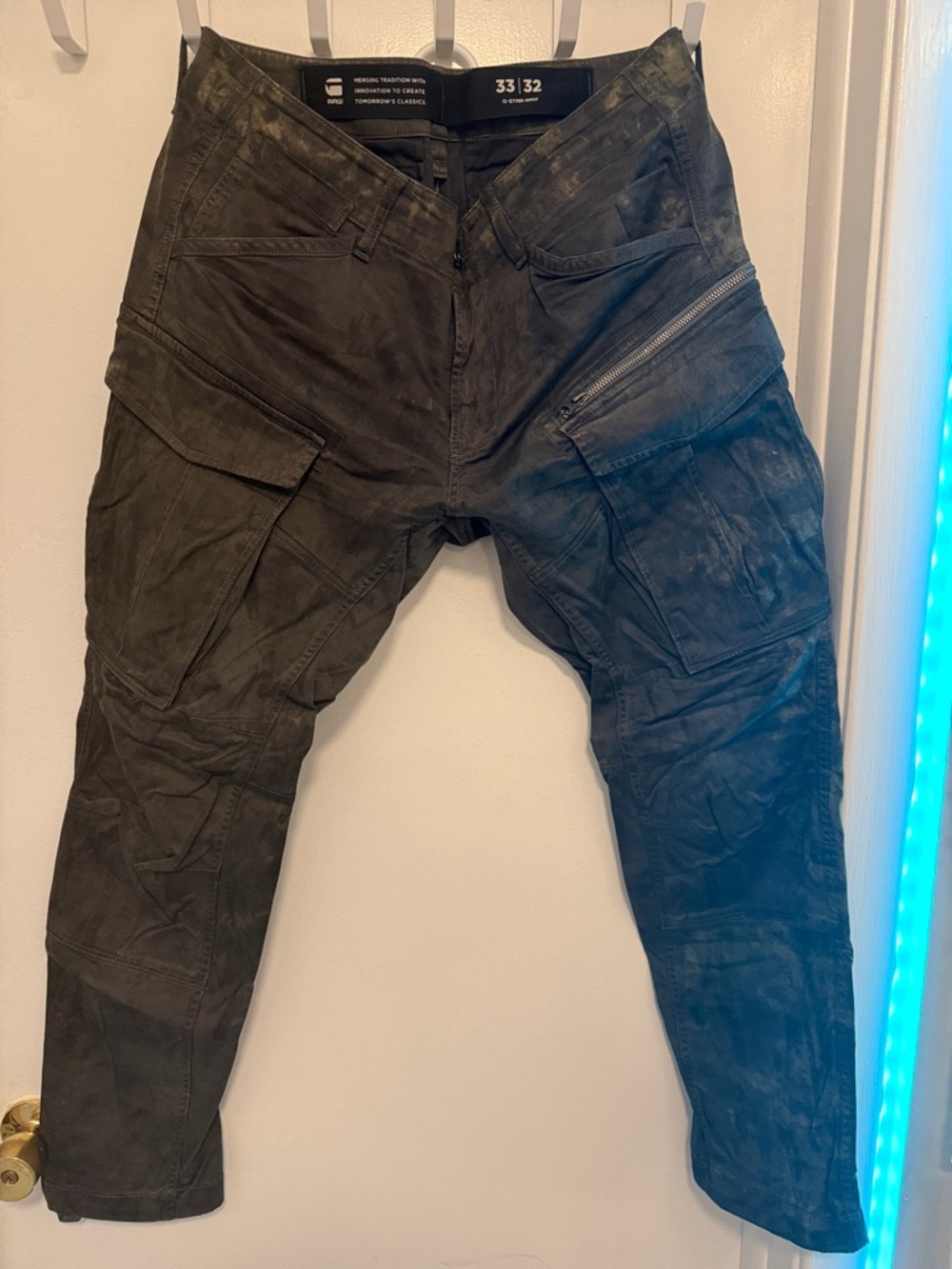 G-Star Dark Grey 3D Rovic Tapered Cargo Pants with Zip Pocket